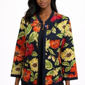 Alfred Dunner Floral Jacket - Multicolor